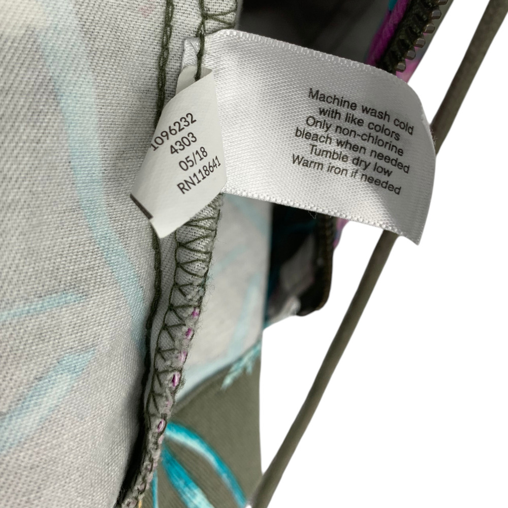 Lane Bryant Plus 22/24 Floral Utility Jacket Olive Green Anorak Field Coat - Picture 7 of 9